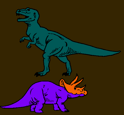 Triceratops y tiranosaurios rex