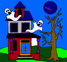 Dibujo Casa fantansma pintado por mayela