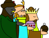 Dibujo Los Reyes Magos 3 pintado por pomada