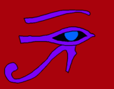 Dibujo Ojo Horus pintado por iban