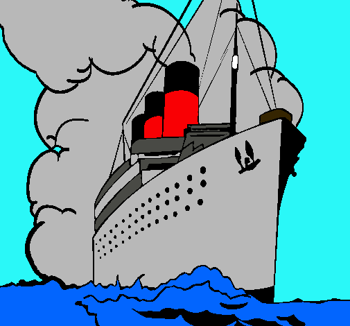 Dibujo Barco de vapor pintado por geri