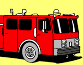 Dibujo Camión de bomberos pintado por lucianaper