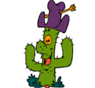 Dibujo Cactus con sombrero pintado por maralbert