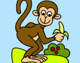 Dibujo Mono pintado por SAMANIEGO