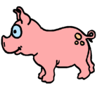 Dibujo Cerdo pintado por ceeeeeeeeeee