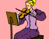 Dibujo Dama violinista pintado por MARLENELOPEZ