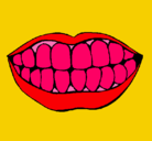 Dibujo Boca y dientes pintado por anypnop