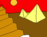 Dibujo Pirámides pintado por milienea