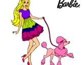 Dibujo Barbie paseando a su mascota pintado por 657748683750