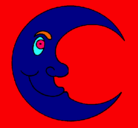 Dibujo Luna pintado por vanessy