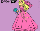 Dibujo Barbie vestida de novia pintado por hvhdhznwsjkv