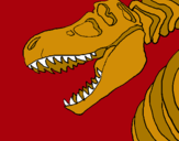 Dibujo Esqueleto tiranosaurio rex pintado por tedy