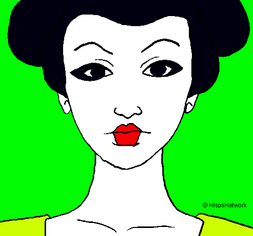 Dibujo Cara de geisha pintado por BarBaRita0