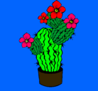 Dibujo Flores de cactus pintado por lore10009