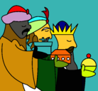 Dibujo Los Reyes Magos 3 pintado por Rausa