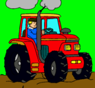 Dibujo Tractor en funcionamiento pintado por DIEGOIZ