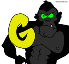 Dibujo Gorila pintado por jhan445