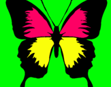 Dibujo Mariposa con alas negras pintado por laura10025