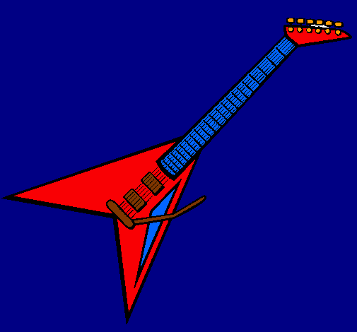 Dibujo Guitarra eléctrica II pintado por JCRR
