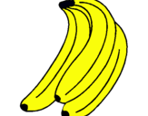 Dibujo Plátanos pintado por platanos