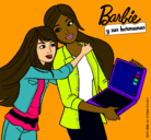 Dibujo El nuevo portátil de Barbie pintado por fatou