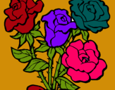 Dibujo Ramo de rosas pintado por elena23398