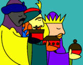 Dibujo Los Reyes Magos 3 pintado por albdr