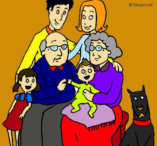 Dibujo Familia pintado por kasi