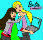 Dibujo El nuevo portátil de Barbie pintado por abcdefghijkl