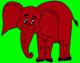 Dibujo Elefante feliz pintado por Vipo