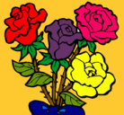 Dibujo Ramo de rosas pintado por vanessy