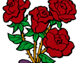 Dibujo Ramo de rosas pintado por velaso