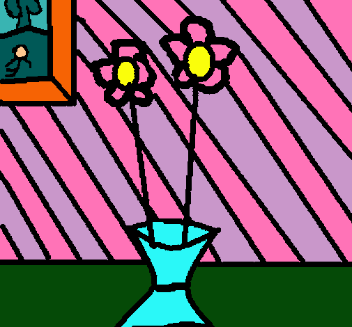 Dibujo Jarrón de flores 2 pintado por july03