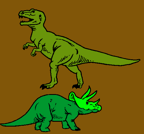 Triceratops y tiranosaurios rex