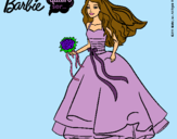 Dibujo Barbie vestida de novia pintado por Albasita