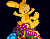 Dibujo Conejo de Pascua pintado por amalia
