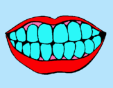 Dibujo Boca y dientes pintado por LUCIAMG