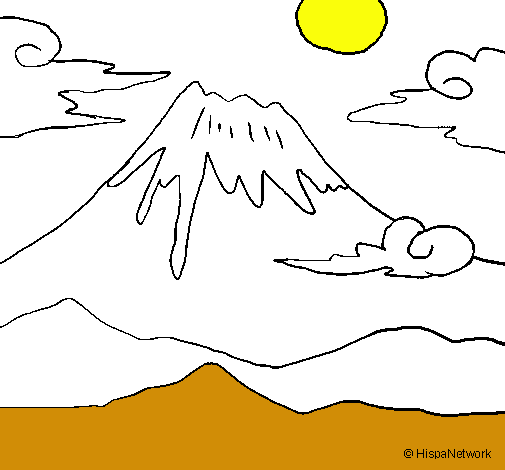 Dibujo Monte Fuji pintado por dg-juan