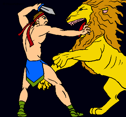 Gladiador contra león