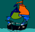 Dibujo Barco pintado por nunzi