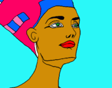 Dibujo Busto de Nefertiti pintado por naisha