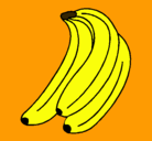 Dibujo Plátanos pintado por platanos
