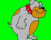 Dibujo Bulldog inglés pintado por DOGBABY
