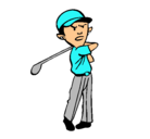 Dibujo Jugador de golf pintado por Rufino