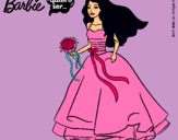 Dibujo Barbie vestida de novia pintado por faschonista