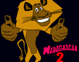 Dibujo Madagascar 2 Alex pintado por marroncito