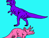 Dibujo Triceratops y tiranosaurios rex pintado por hrghfghGHJdJ