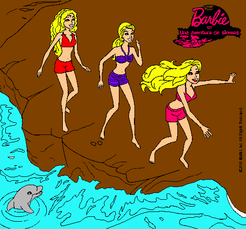 Barbie y sus amigas en la playa