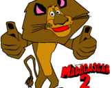 Dibujo Madagascar 2 Alex pintado por Galactick