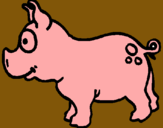 Dibujo Cerdo pintado por anoer